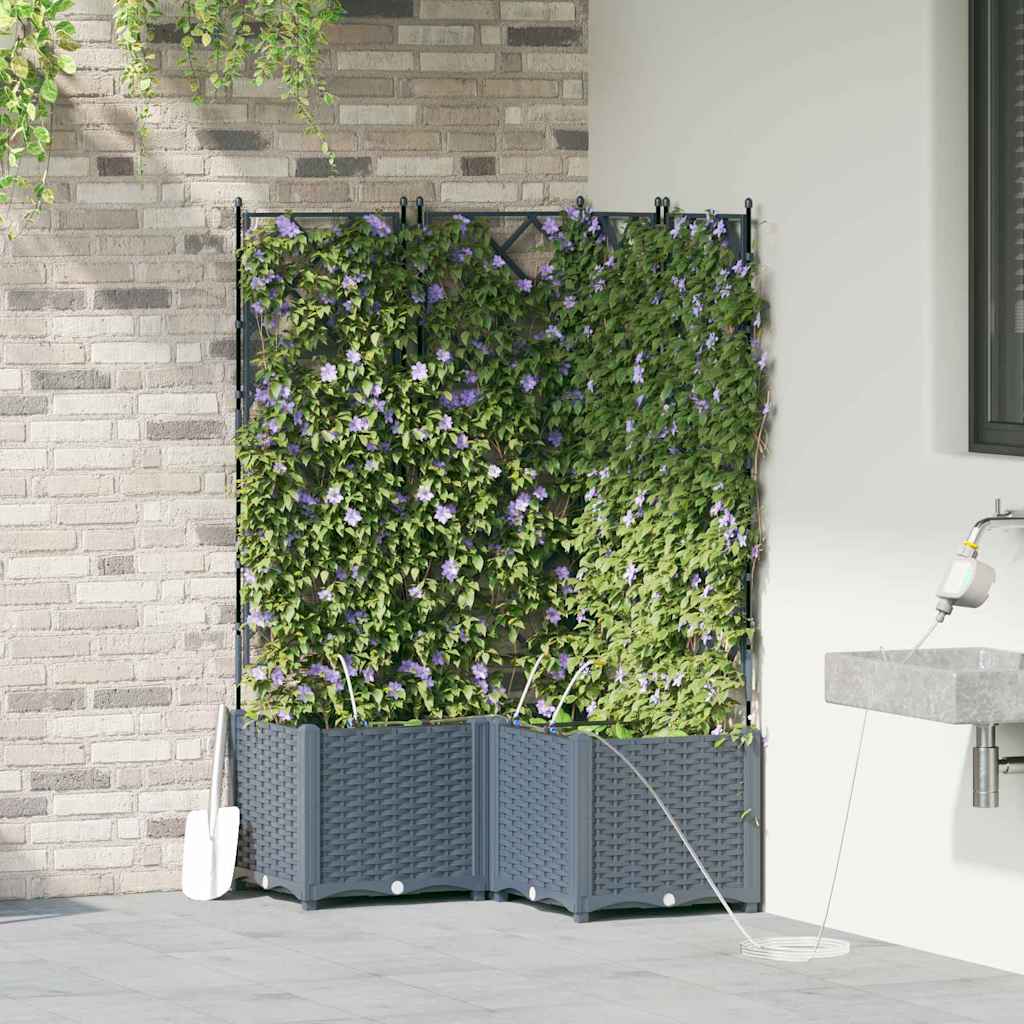 Garten-Pflanzgefäß 4 Stk. Braun 160 x 40 x 22 cm PP