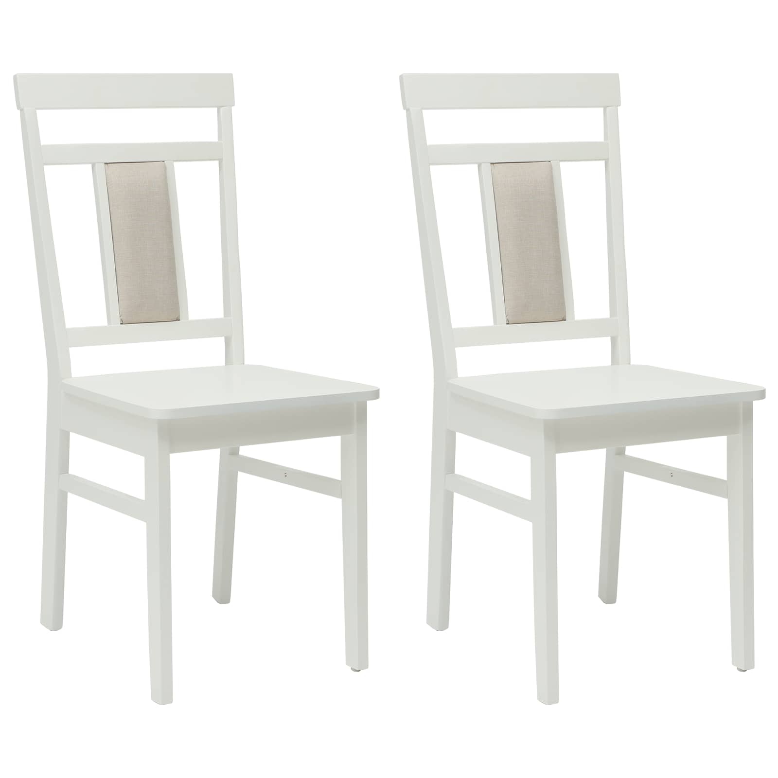 Esszimmerstuhl 2 pcs Hellbraun und hell Massives Gummiholz