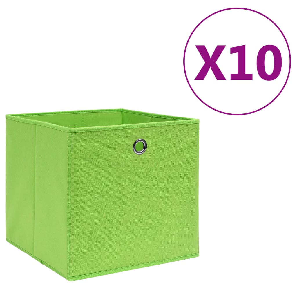 Aufbewahrungsboxen mit Deckeln 10 Stk. 28x28x28 cm Schwarz