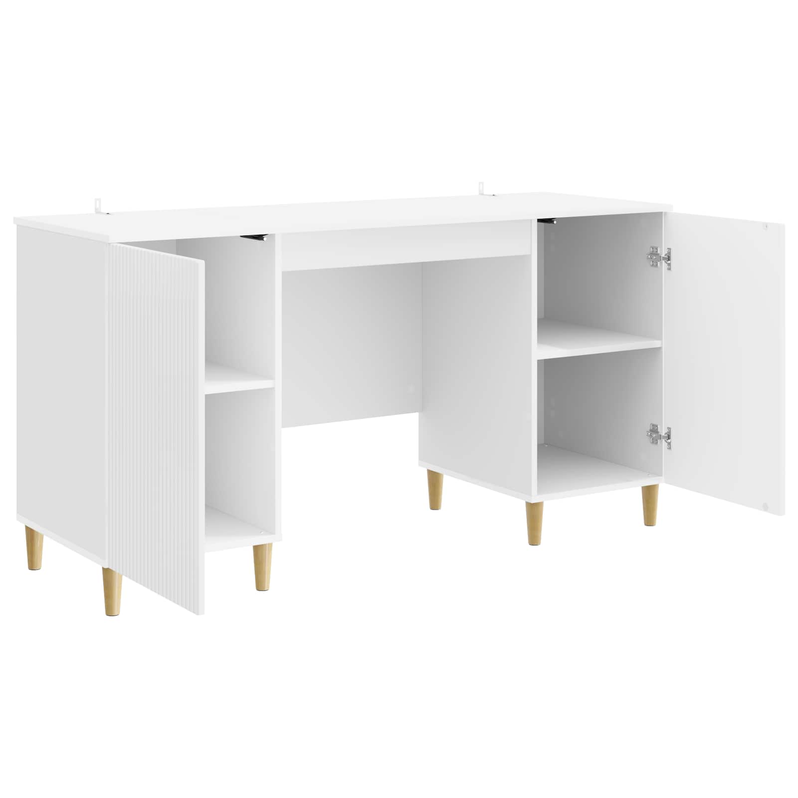 Schreibtisch mit Regal Schwarz 142,5 x 50 x 75 cm Holzwerkstoff