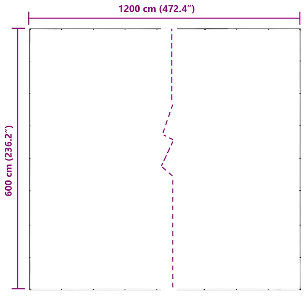 Transparente Plane mit Ösen 1x2 m PVC