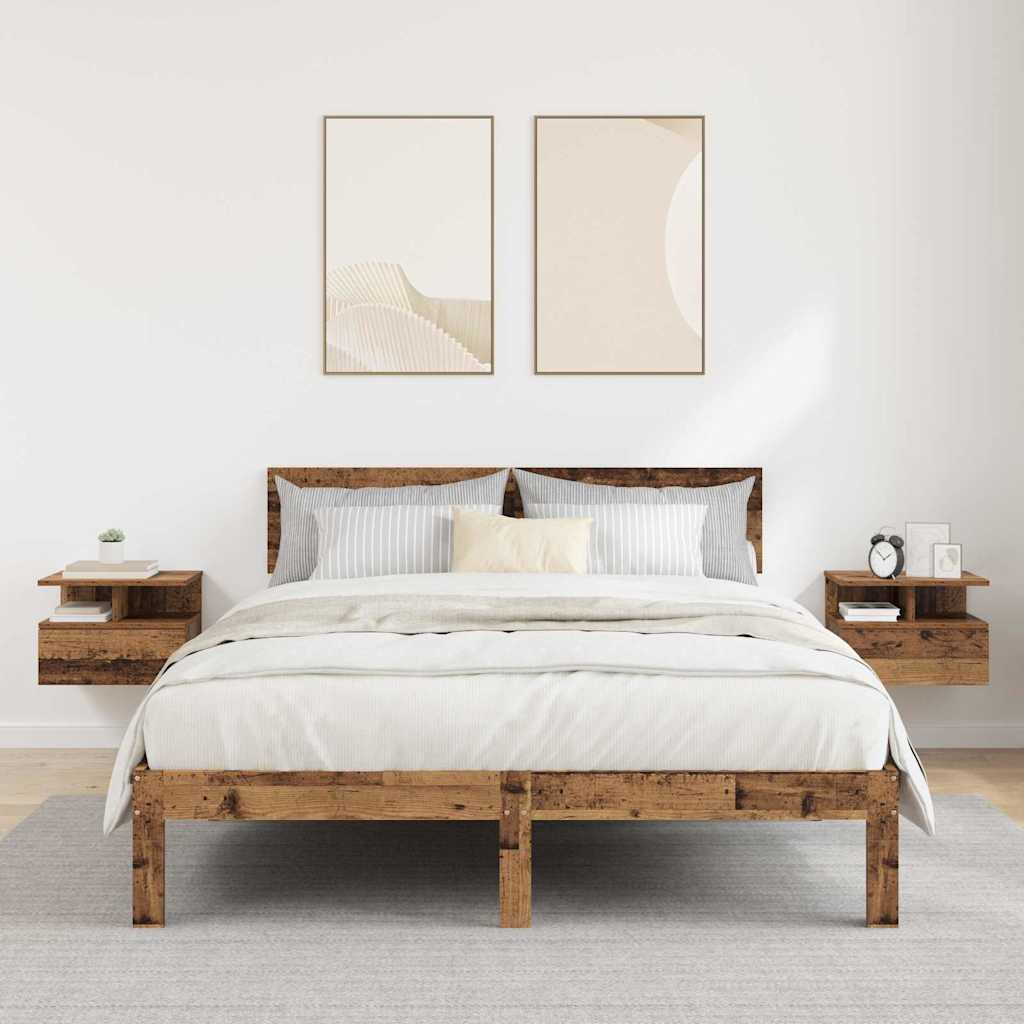 Hängender Nachttisch Weiß 40x31x27 cm Holzwerkstoff
