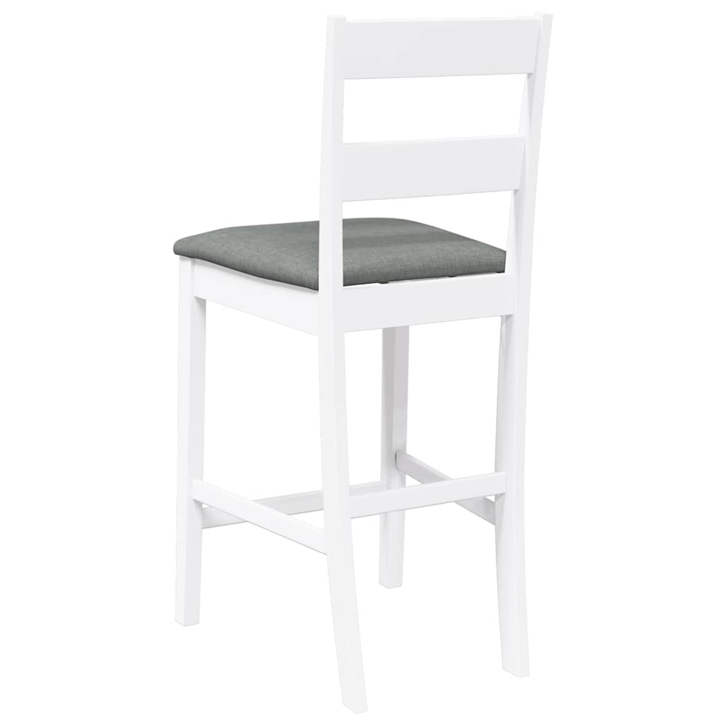 Barhocker mit Kissen 2 Stk. Braun Massivholz Gummibaum