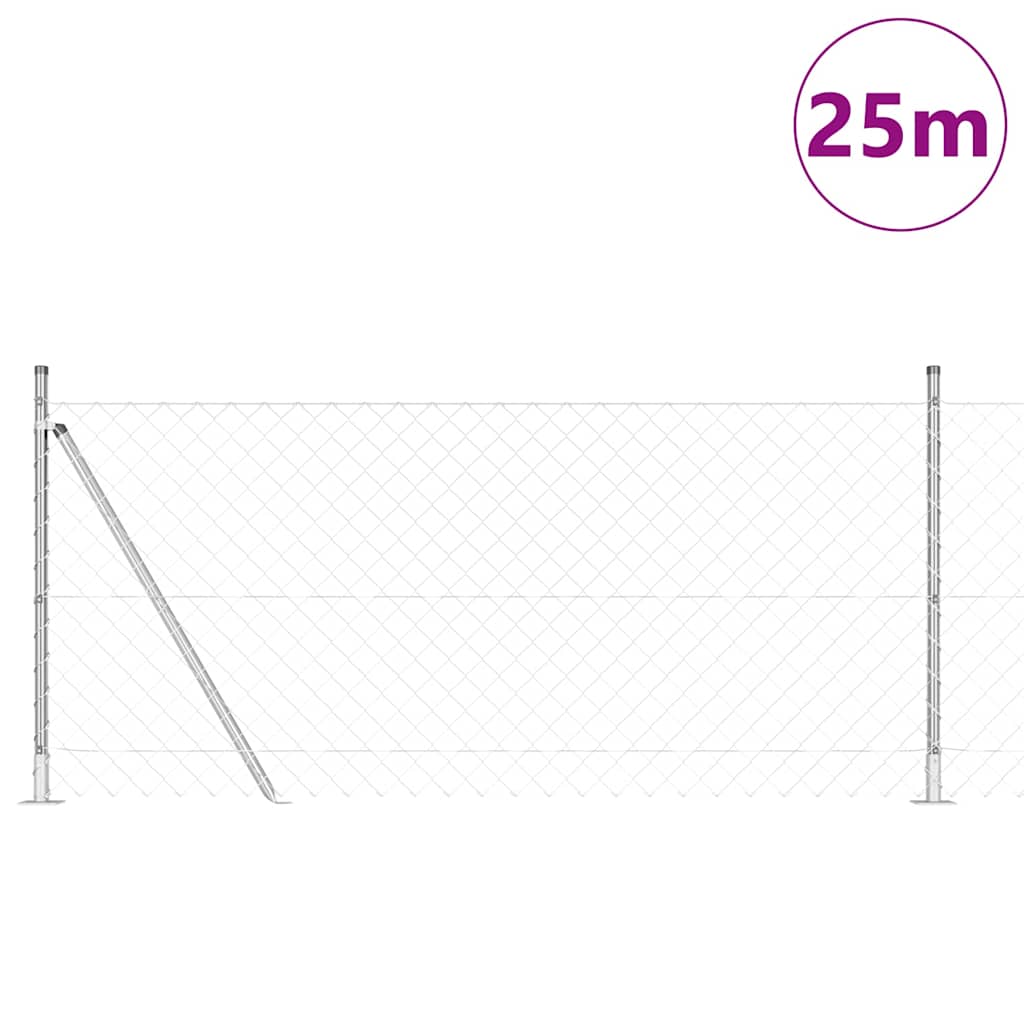 Outdoor Kettenglied-Zaun Erdfixierung 10 x 0,4 m Grün Netz