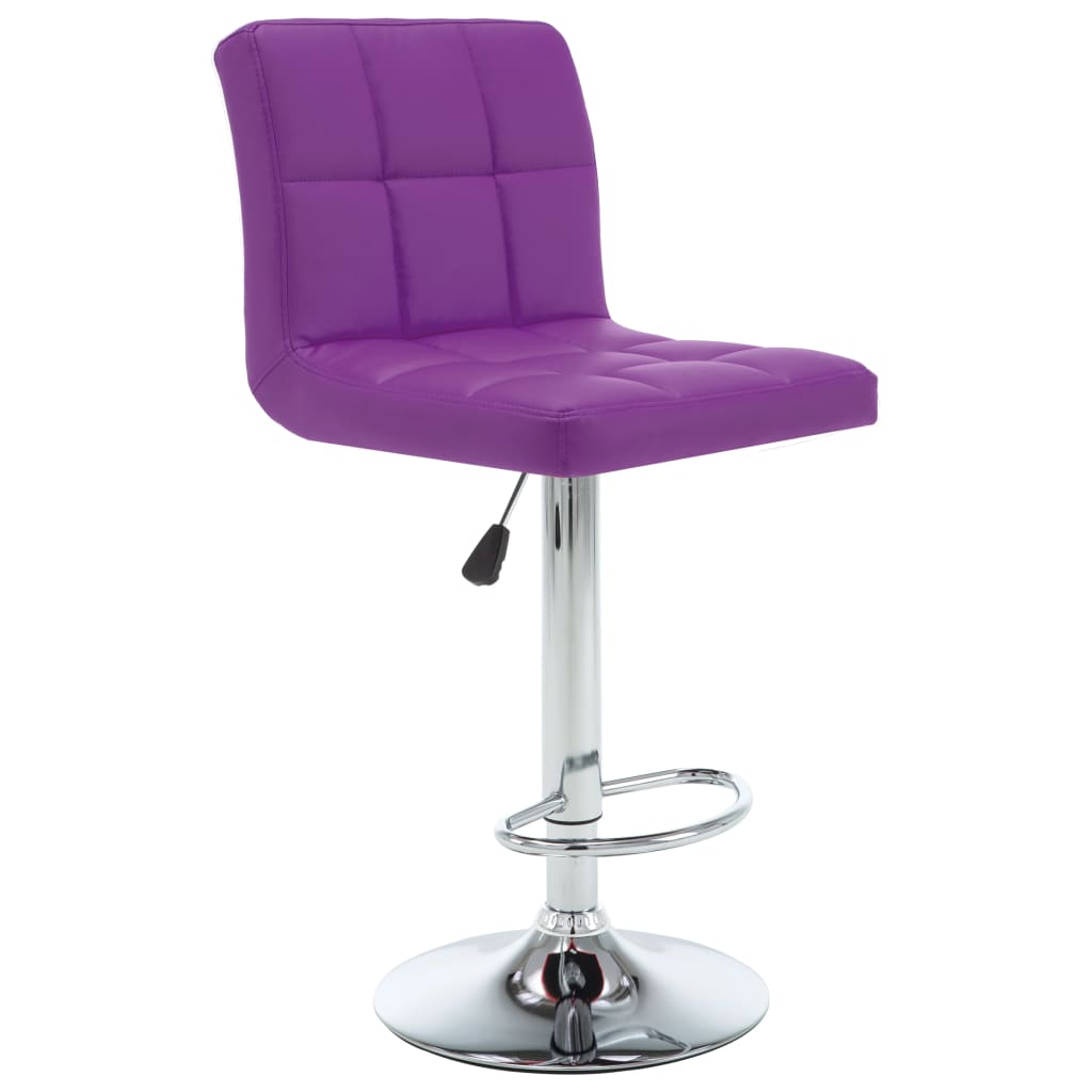 Barhocker 2 Stk. Weinrot Kunstleder