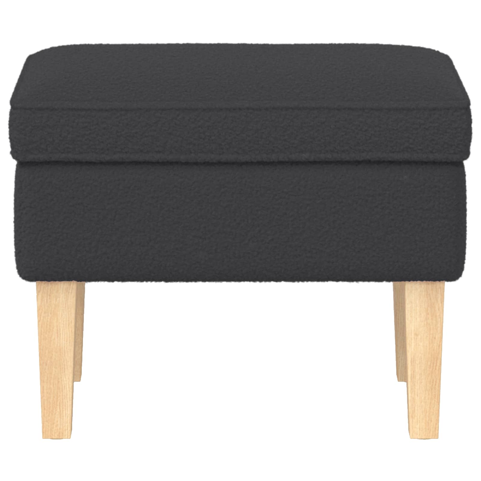 Hocker Creme 55 x 35 x 41 cm Bouclé