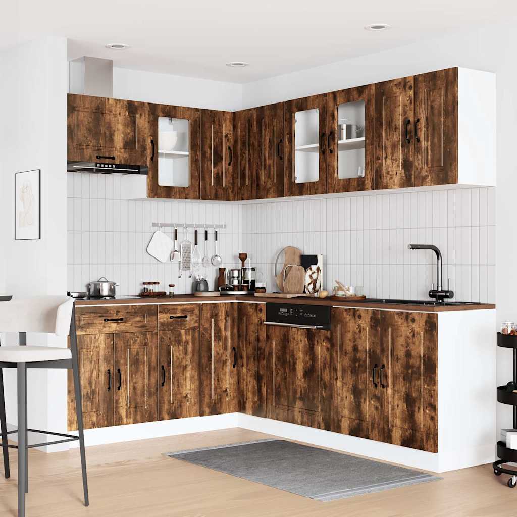 11-tlg. Küchenschrank-Set Kalmar Weiß Holzwerkstoff