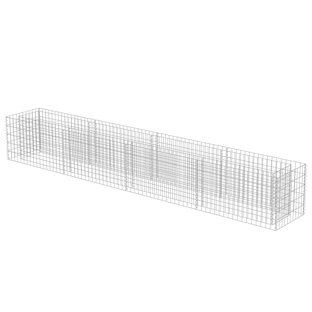 Gabionen-Hochbeet Verzinkter Stahl 450×90×100 cm