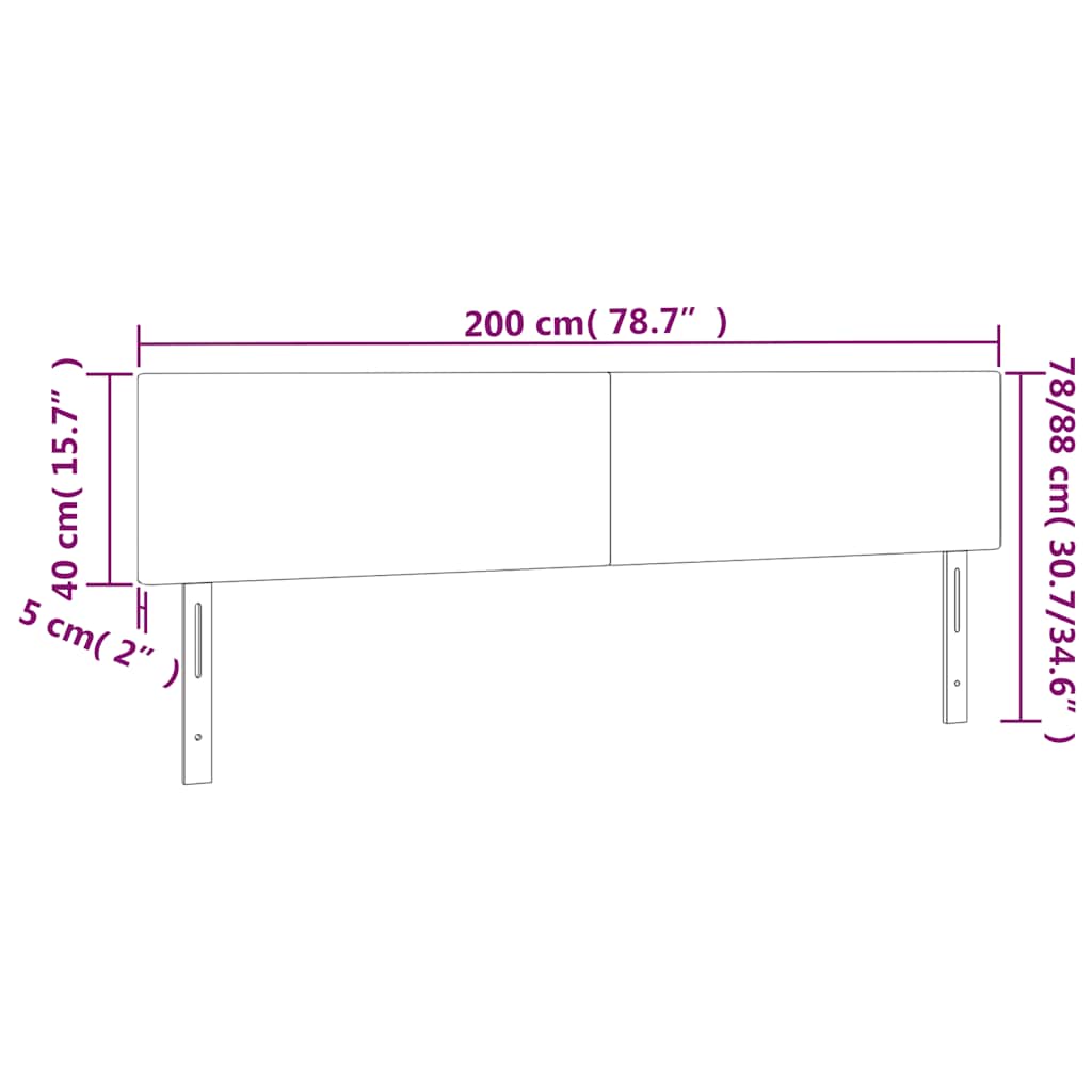 Kopfteil Hellgrau 80x5x118/128 cm Samt