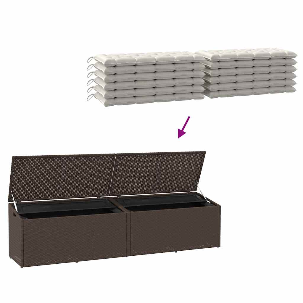 Garten-Aufbewahrungsbox Schwarz 110 x 50 x 58 cm Poly Rattan