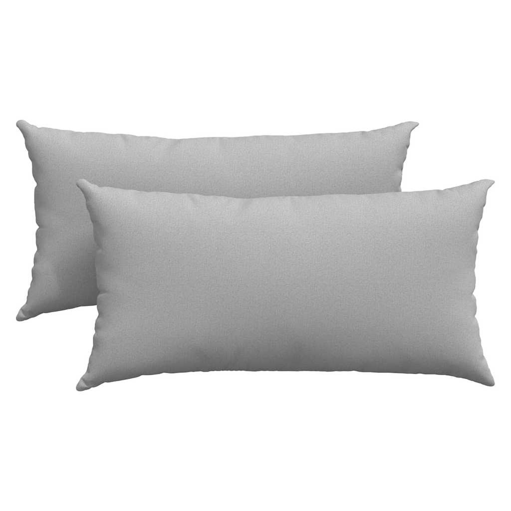 Sofakissen 2 pcs Hellgrau 50 x 30 cm Stoff