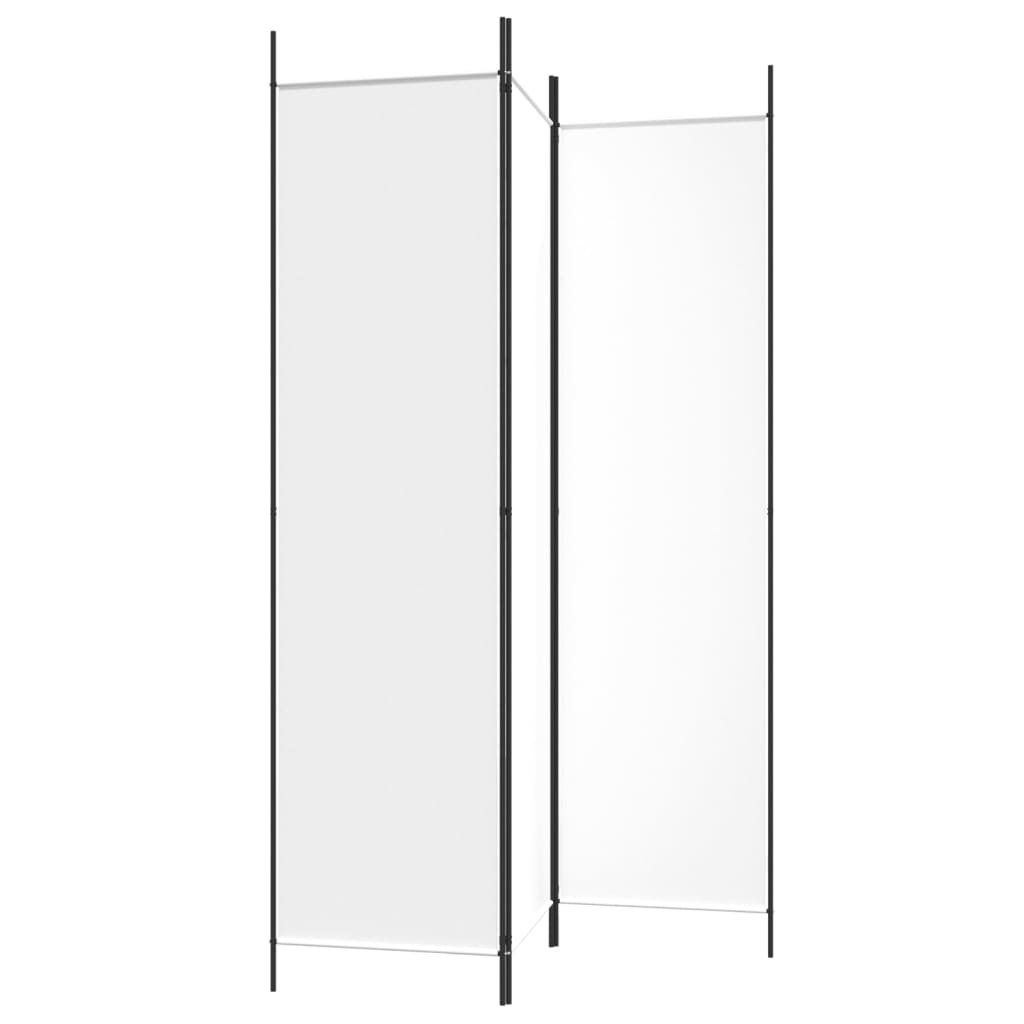 3-tlg. Paravent Schwarz 150x200 cm Stoff