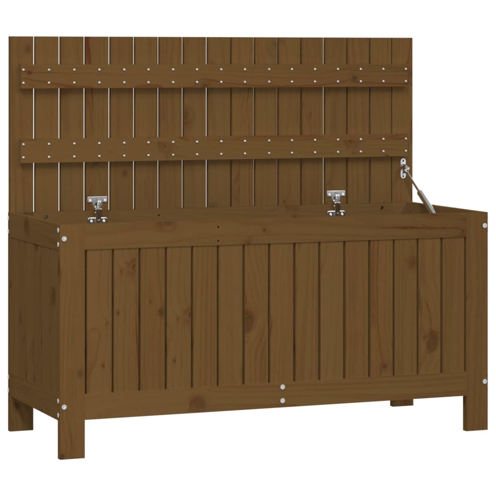 Gartentruhe Grau 76x42,5x54 cm Massivholz Kiefer