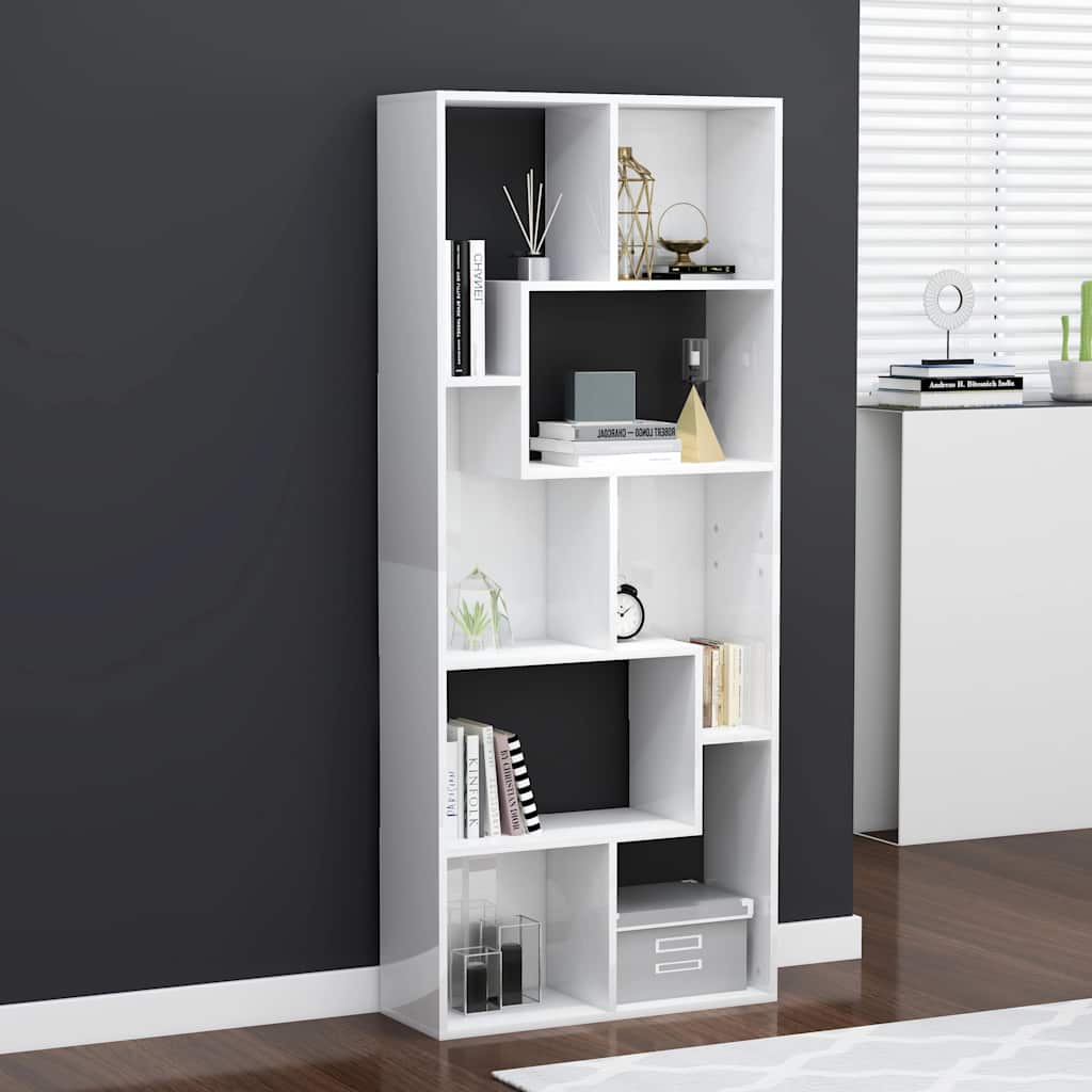 Bücherregal Weiß 67x24x161 cm Holzwerkstoff
