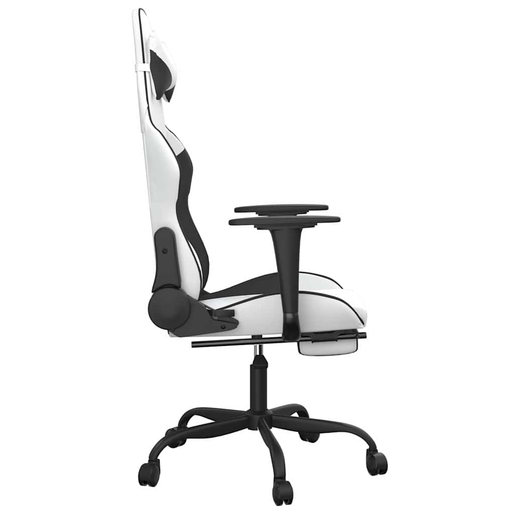 Gaming-Stuhl mit Massagefunktion Schwarz und Rot Kunstleder