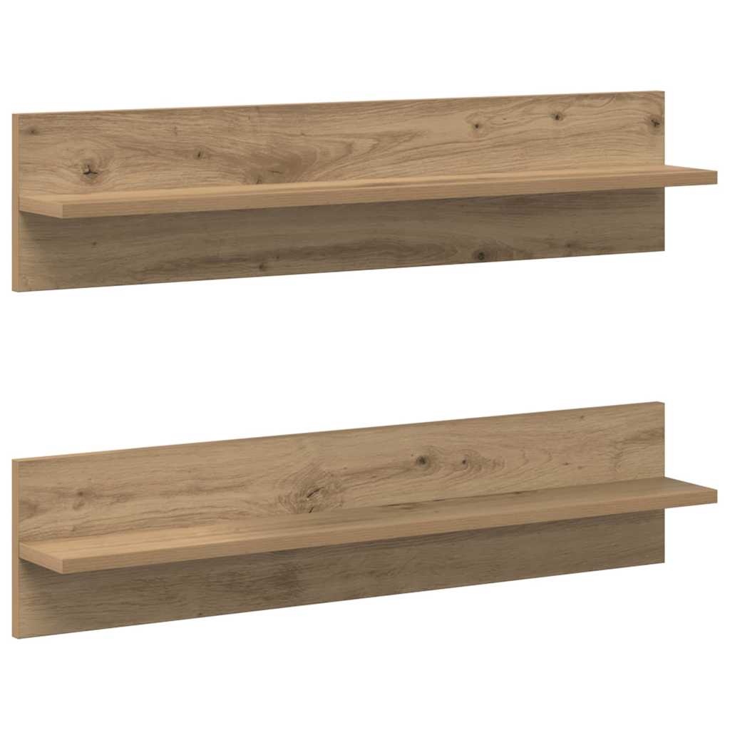 Wandregale 2 Stk. Weiß 80x11,5x18 cm Holzwerkstoff