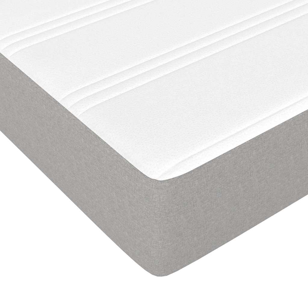 Taschenfederkernmatratze Mittel Hellgrau 80x200x20 cm Stoff