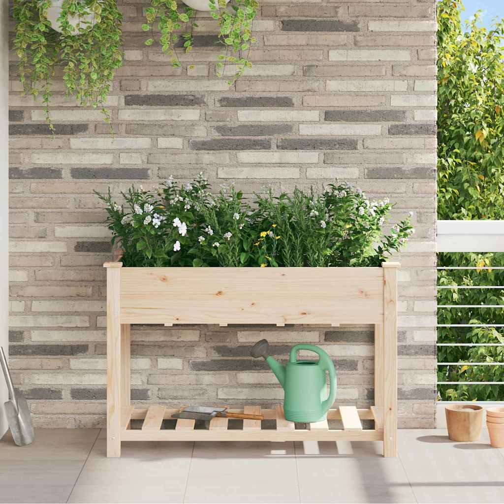 Garten-Pflanzgefäß mit Regal Beige 71 x 37 x 76,5 cm