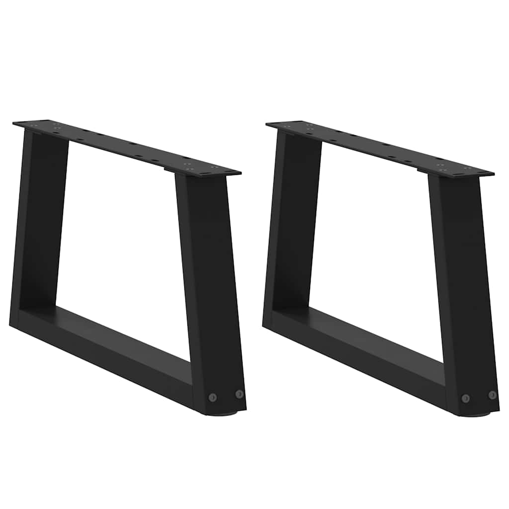Couchtischbeine V-Form 2 Stück Schwarz 30x(30-31,3) cm Stahl
