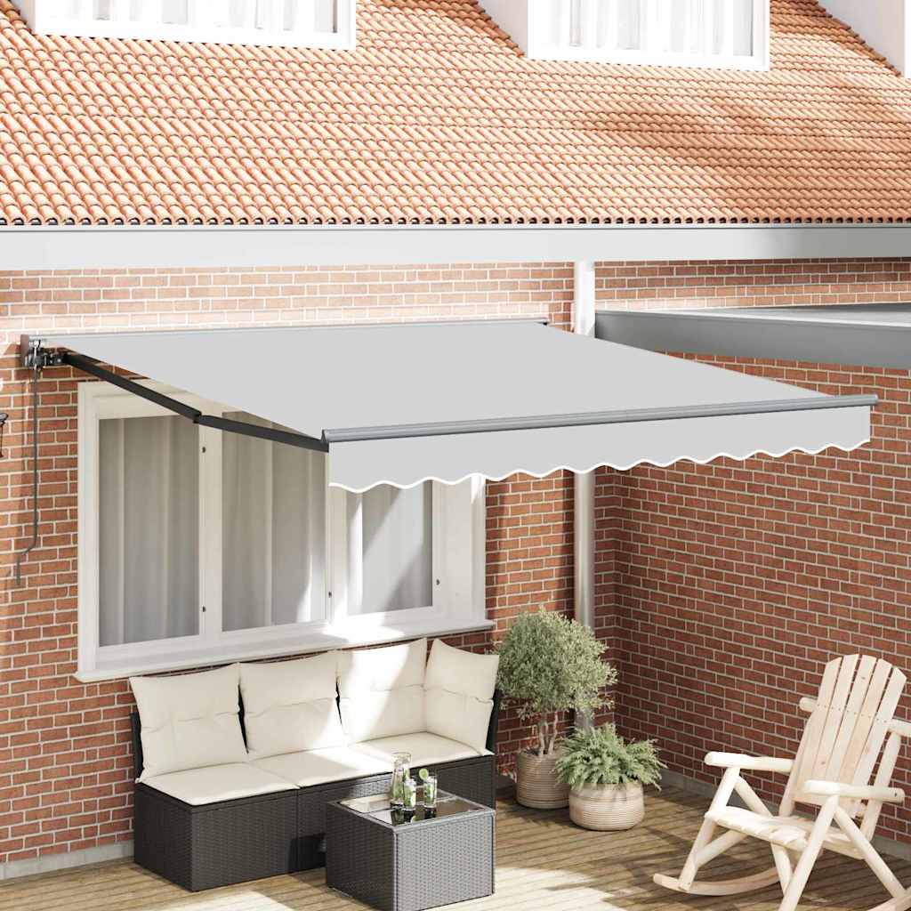 Markisenrahmen Verstellbar Weiß 2,5 x 2 m Stahl