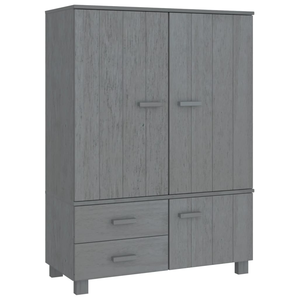 Kleiderschrank HAMAR Honigbraun 99x45x137 cm Massivholz Kiefer