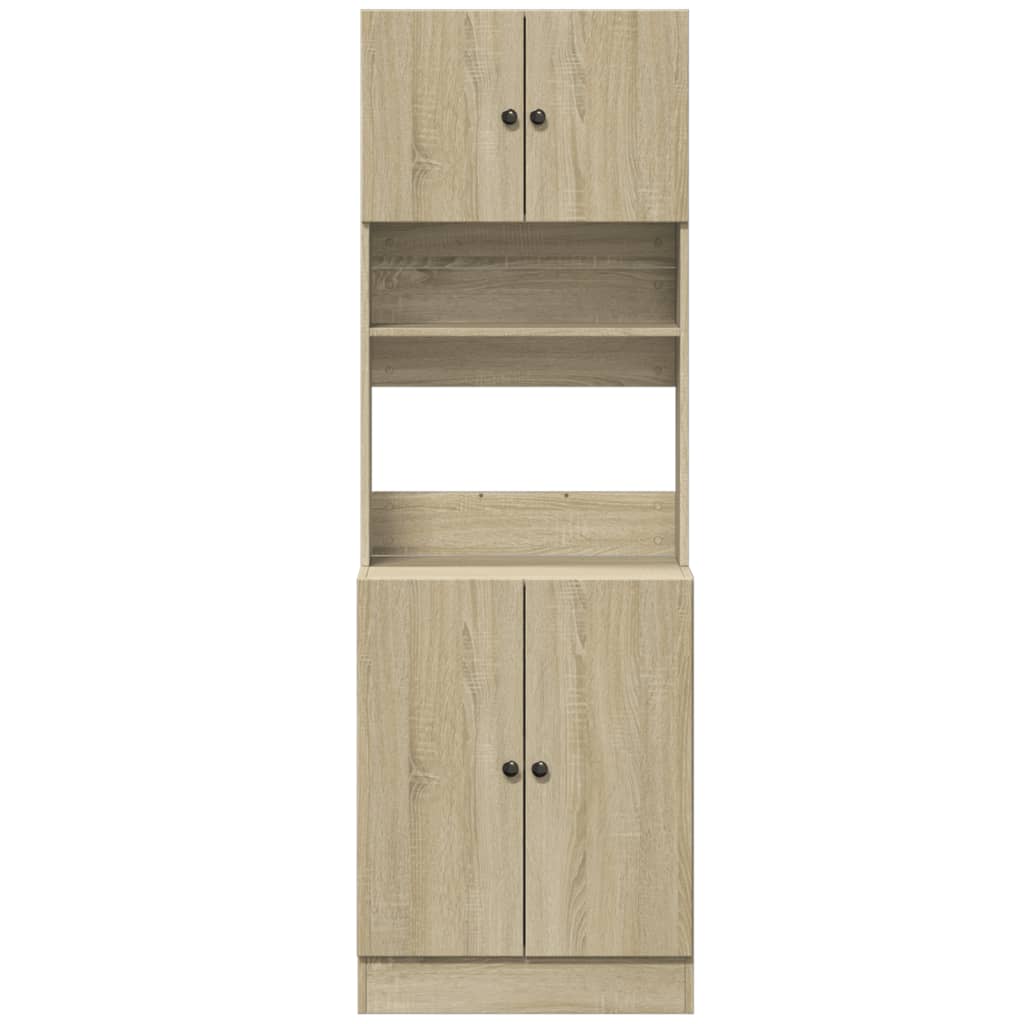 Küchenschrank Weiß 60x50x180 cm Holzwerkstoff