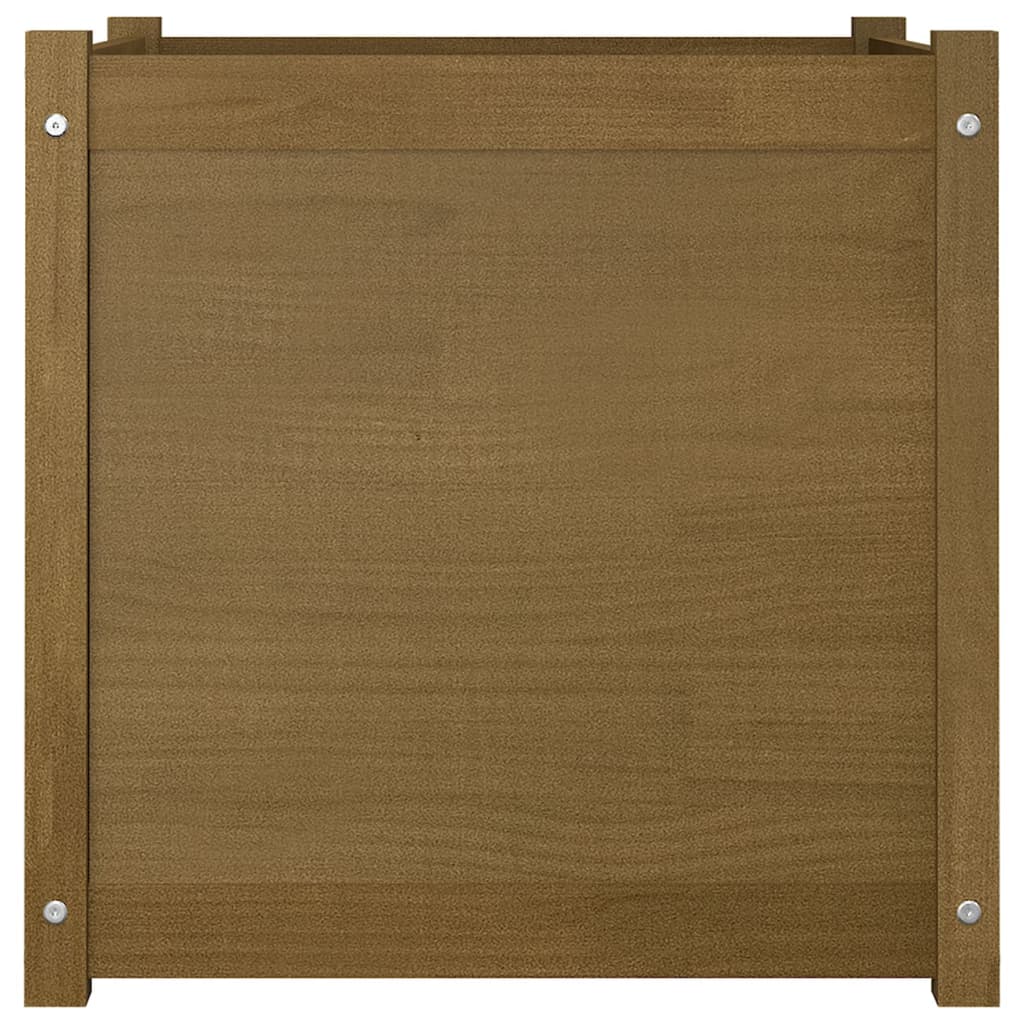 Pflanzkübel 2 Stk. Weiß 60x60x60 cm Massivholz Kiefer