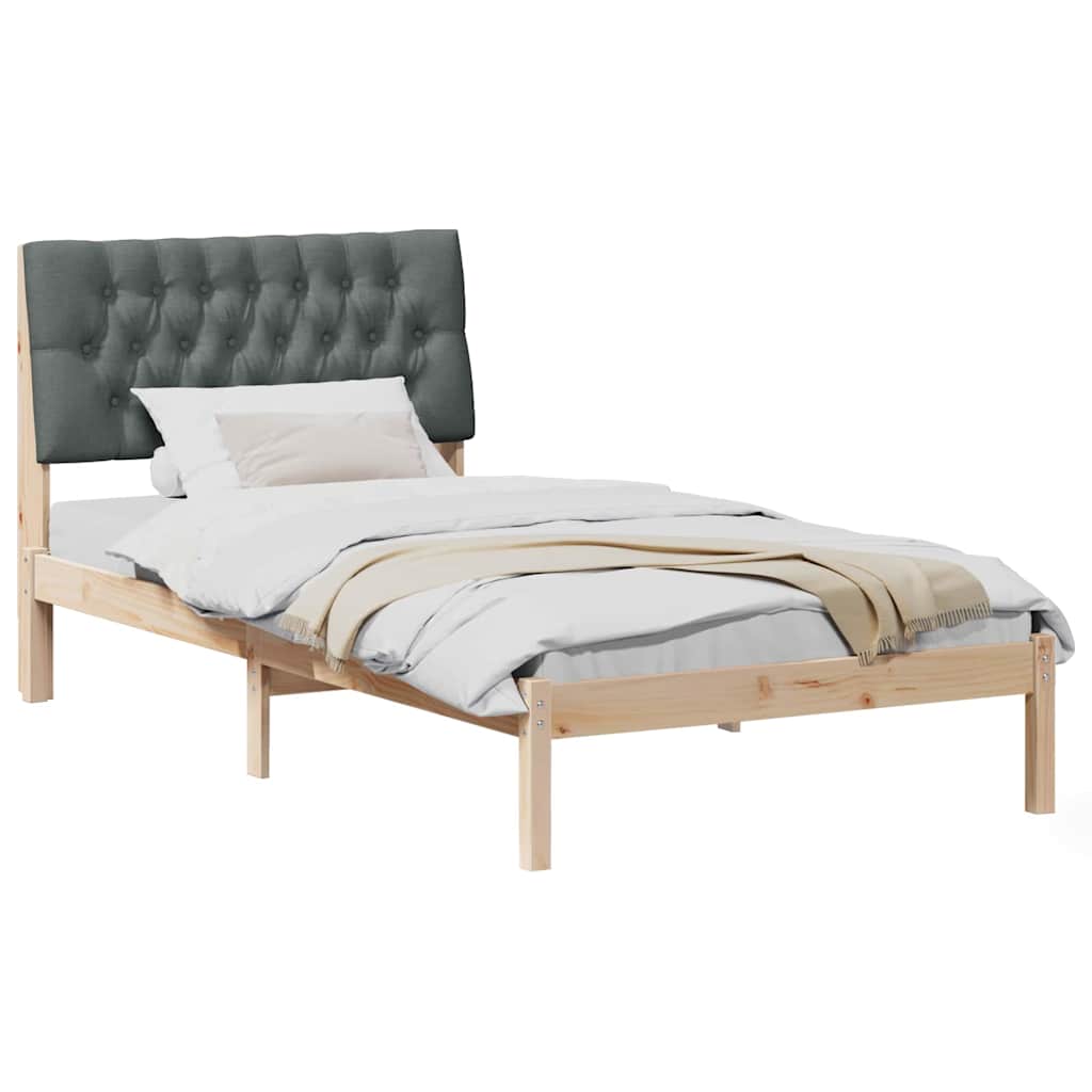 Bettgestell mit gepolstertem Kopfteil Braun 200 x 200 cm