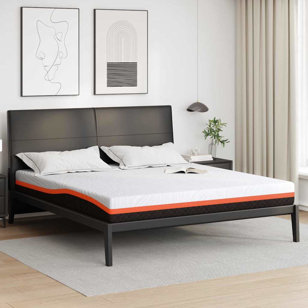 Matratze Weiß und Schwarz 80 x 160 cm Jacquard-Stoff