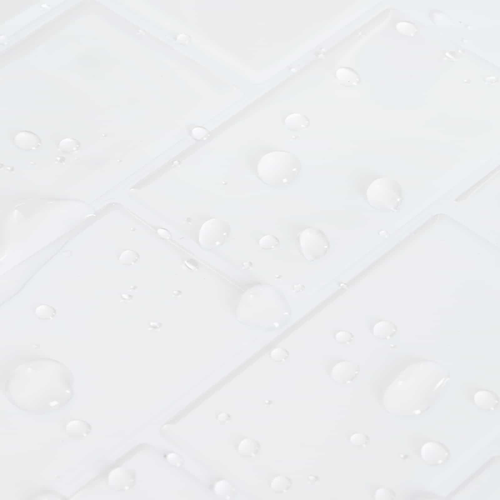U-Bahn-Fliese 10 pcs Weiß Grau 30 x 30 cm Polyurethan und PET