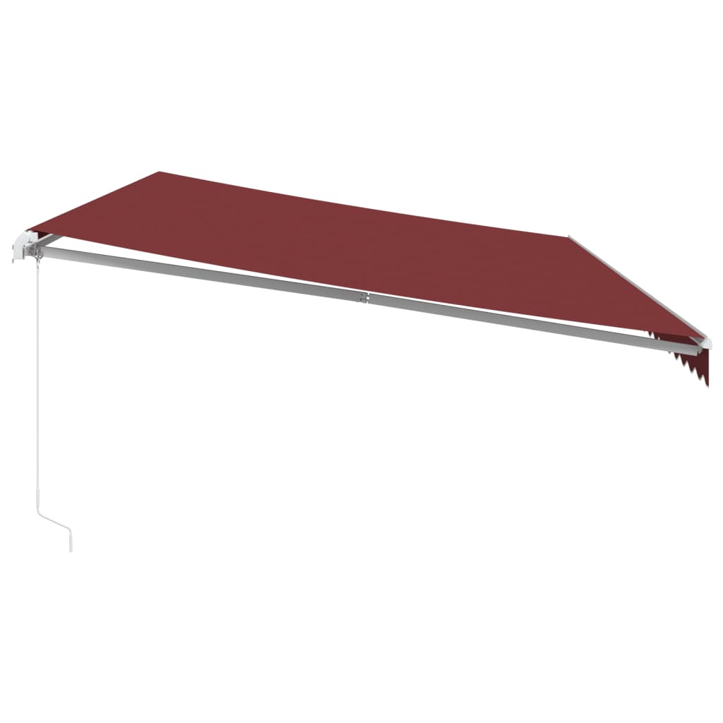 Markise Manuell Einziehbar mit LED 300x250 cm Blau und Weiß