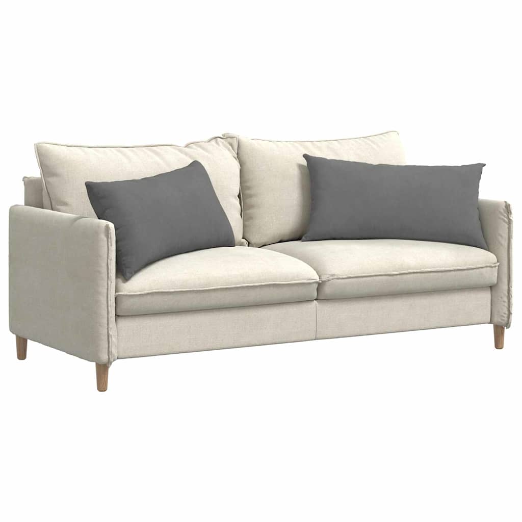 Sofakissen 2 Stück Taupe 50 x 30 cm Stoff