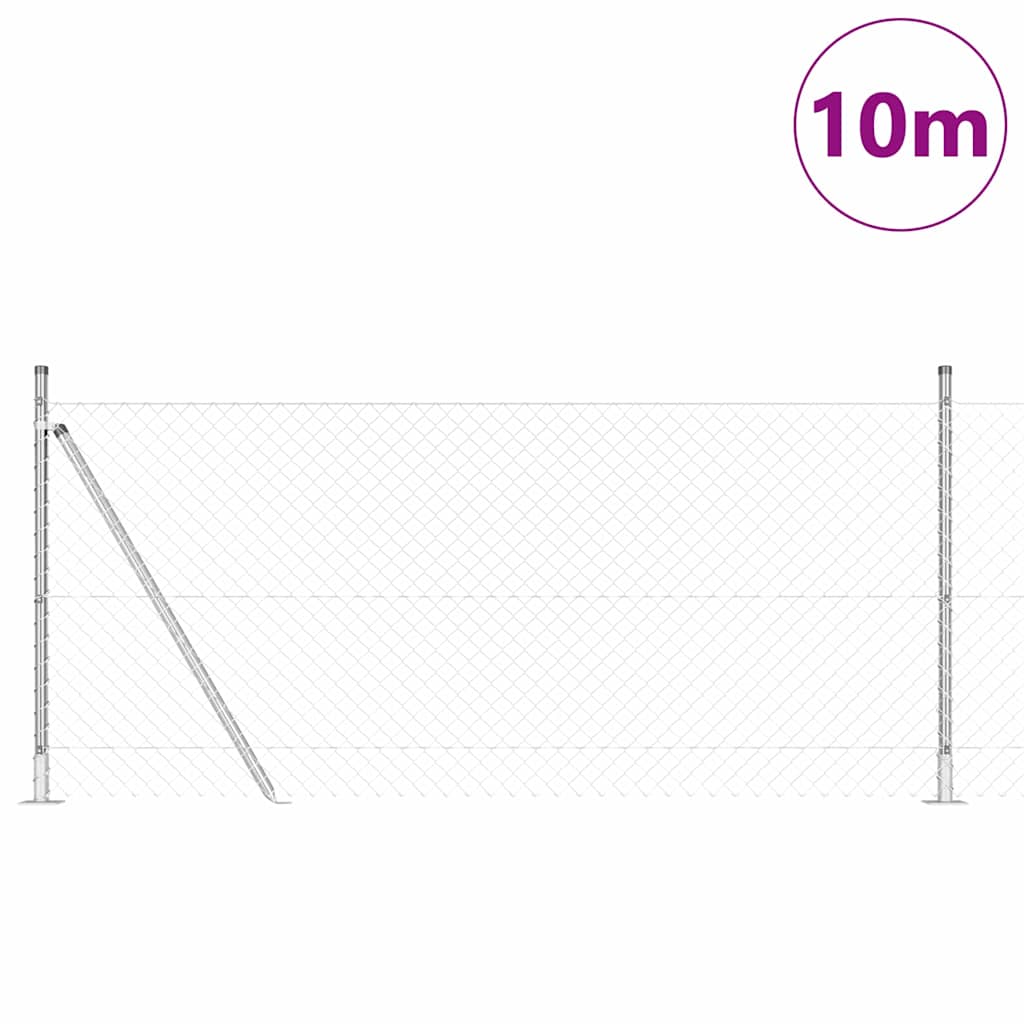 Outdoor Kettenglied-Zaun Erdfixierung 10 x 0,4 m Grün Netz
