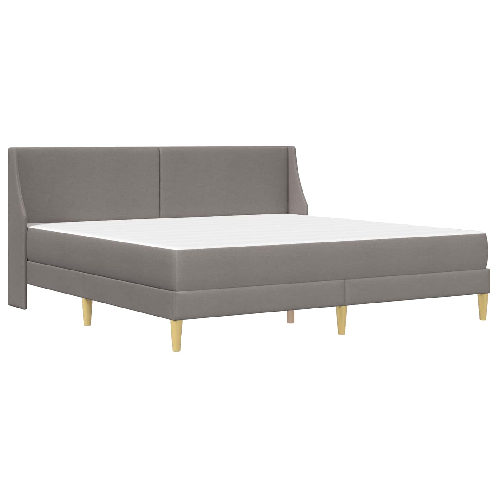 Bettgestell mit Matratze Hellgrau 80x 200 cm Polyester