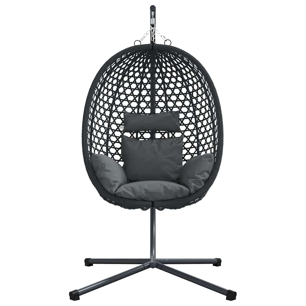 Hängendes Ei-Stuhl Hellcreme 104 x 100 x 191 cm Poly-Rattan