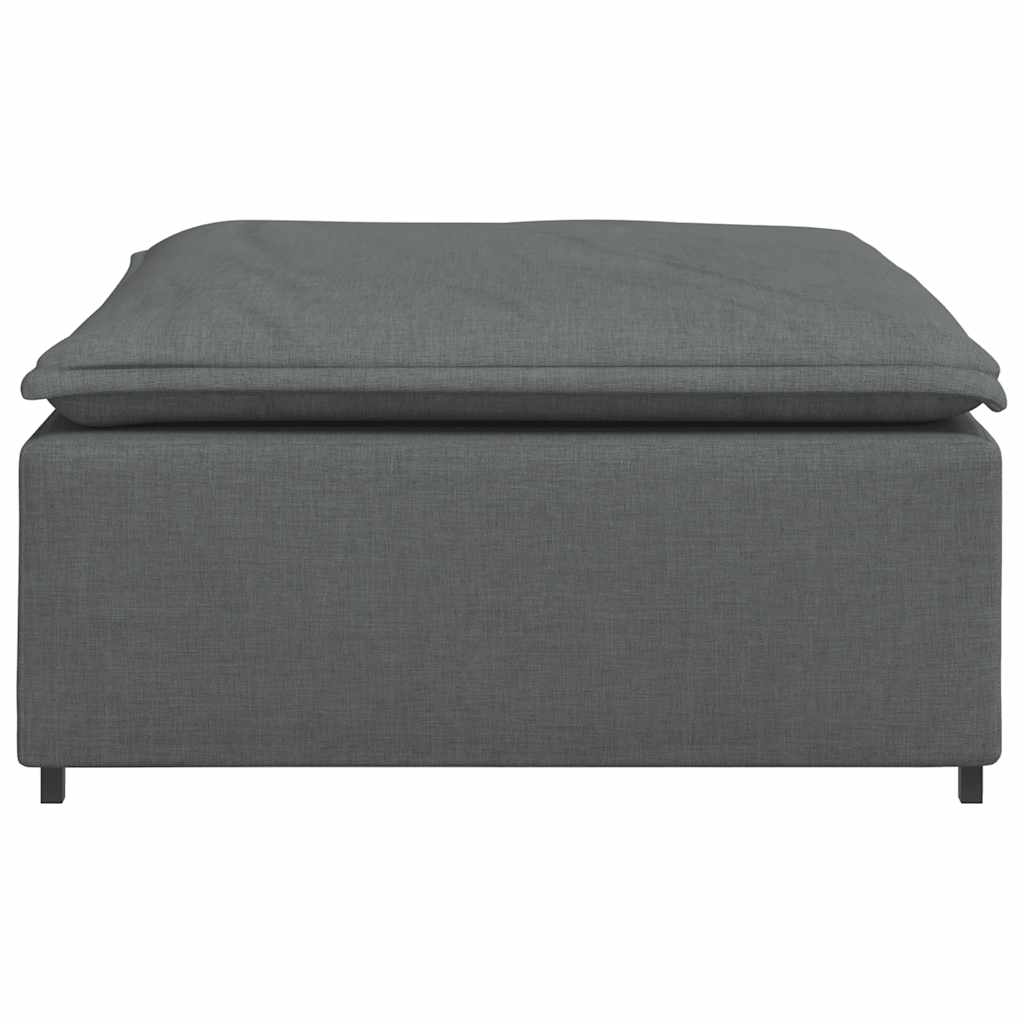 Modulares Sofa Endmodul mit Armlehne Kissen Hellgrau 100 cm