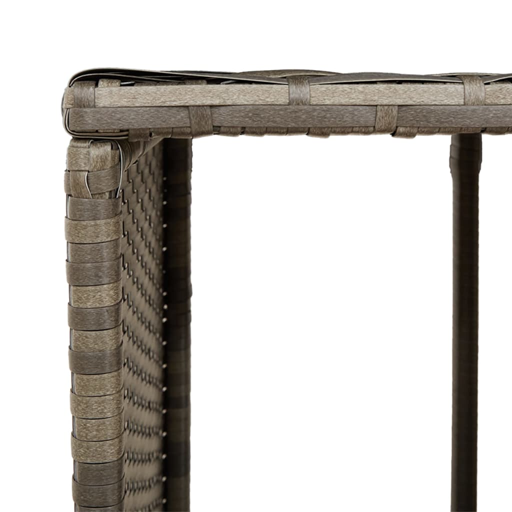 Whirlpool-Umrandung Schwarz Poly-Rattan und Massivholz Akazie