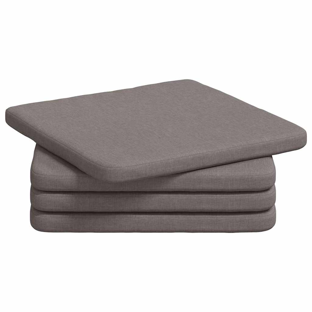 Sitzkissen 4 pcs Hellgrau 40 x 40 x 3 cm Stoff