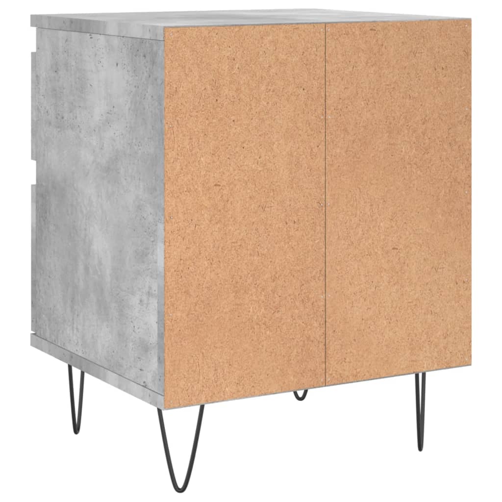 Bettschrank Schwarz Eichen-Optik 40 x 35 x 50 cm Holzwerkstoff