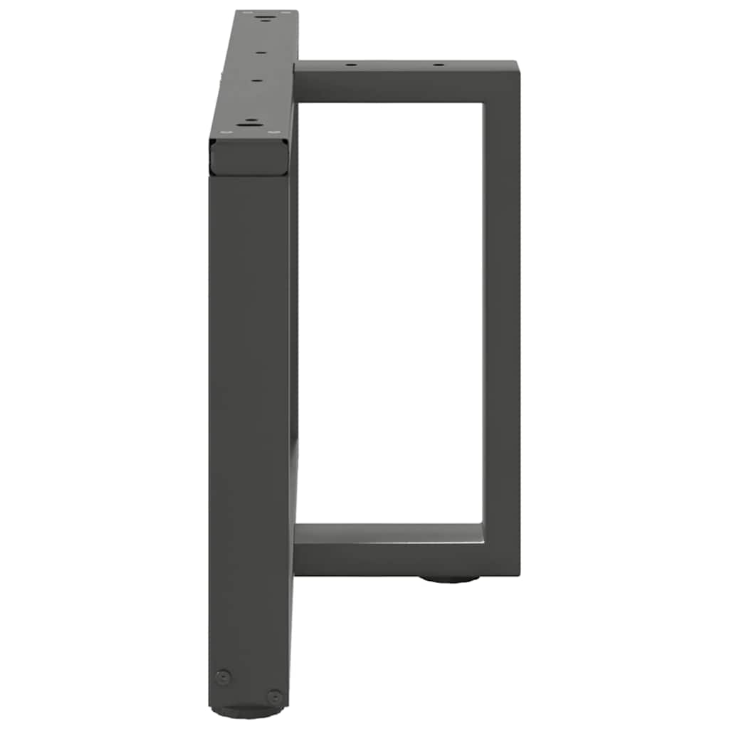 Couchtischbeine T-Form 2 Stk. Schwarz 30x25x(30-31) cm Stahl
