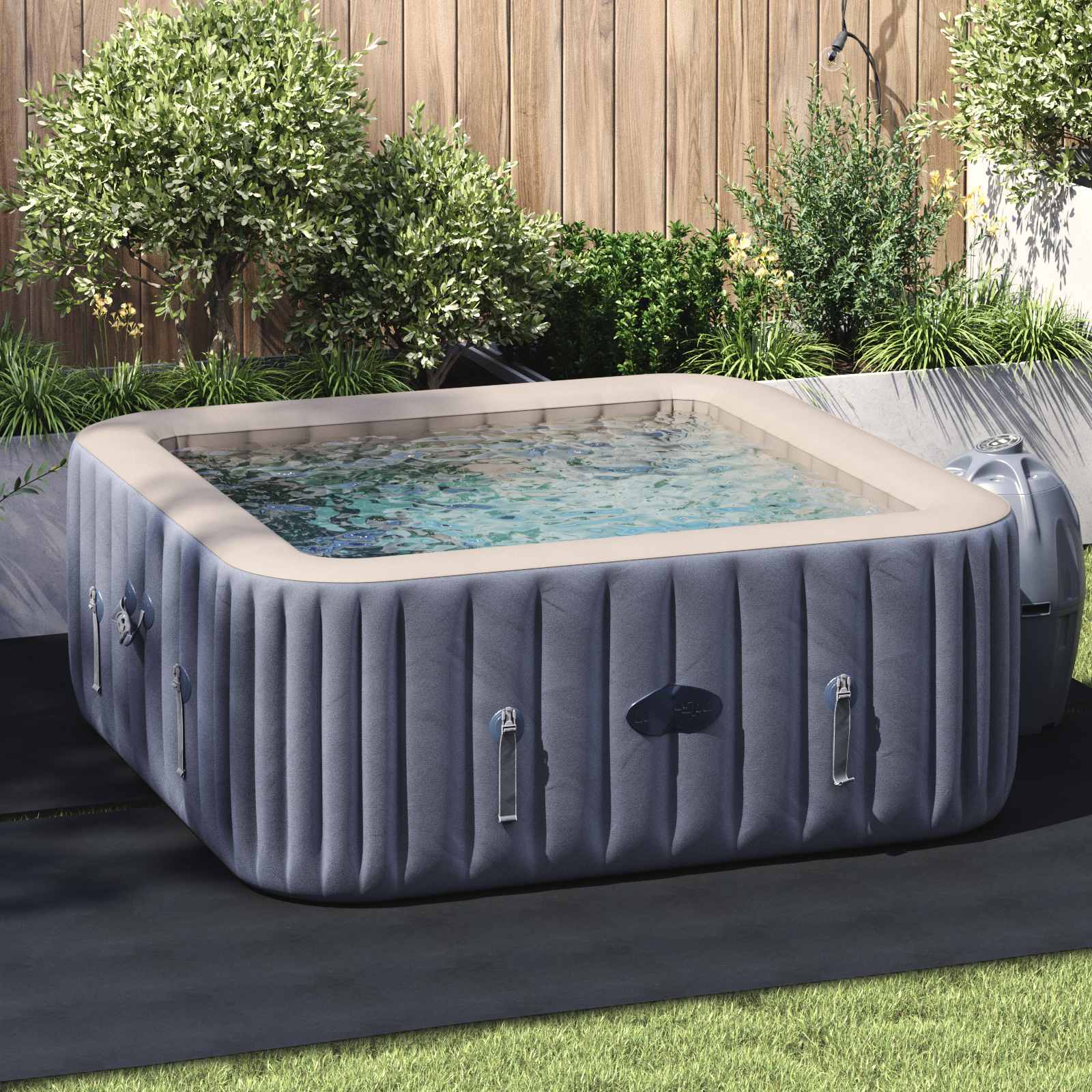 Bodenfolie für Pools 1 274 x 274 x 0,1 cm Quadratisch Hellgrau