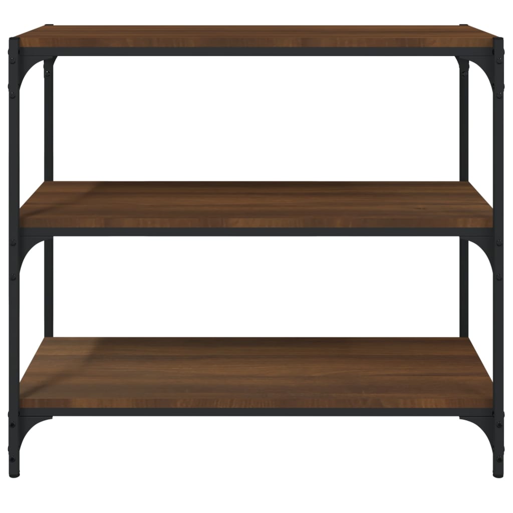 Bücherregal Schwarz 40x33x70,5 cm Holzwerkstoff und Stahl