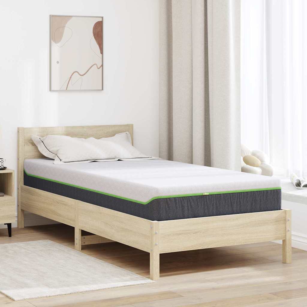Matratze Weiß und Grau 80 x 200 cm Jacquard-Stoff