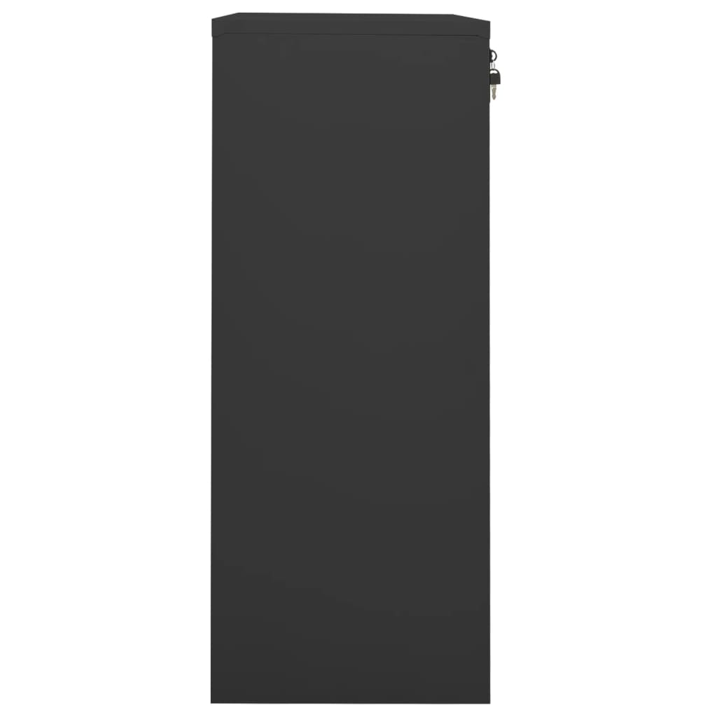 Büroschrank mit Pflanzkasten Anthrazit 90x40x125 cm Stahl