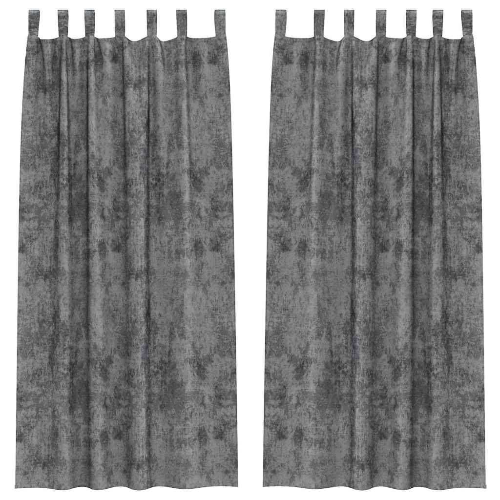 Samtvorhänge mit Vorhängen 2 pcs Weinrot 140 x 140 cm Samt