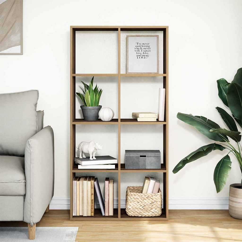 Bücherregal Weiß 137,5x29x137,5 cm Holzwerkstoff