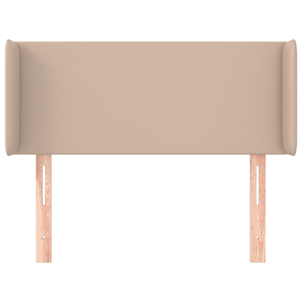 Kopfteil mit Ohren Creme 83x16x78/88 cm Kunstleder