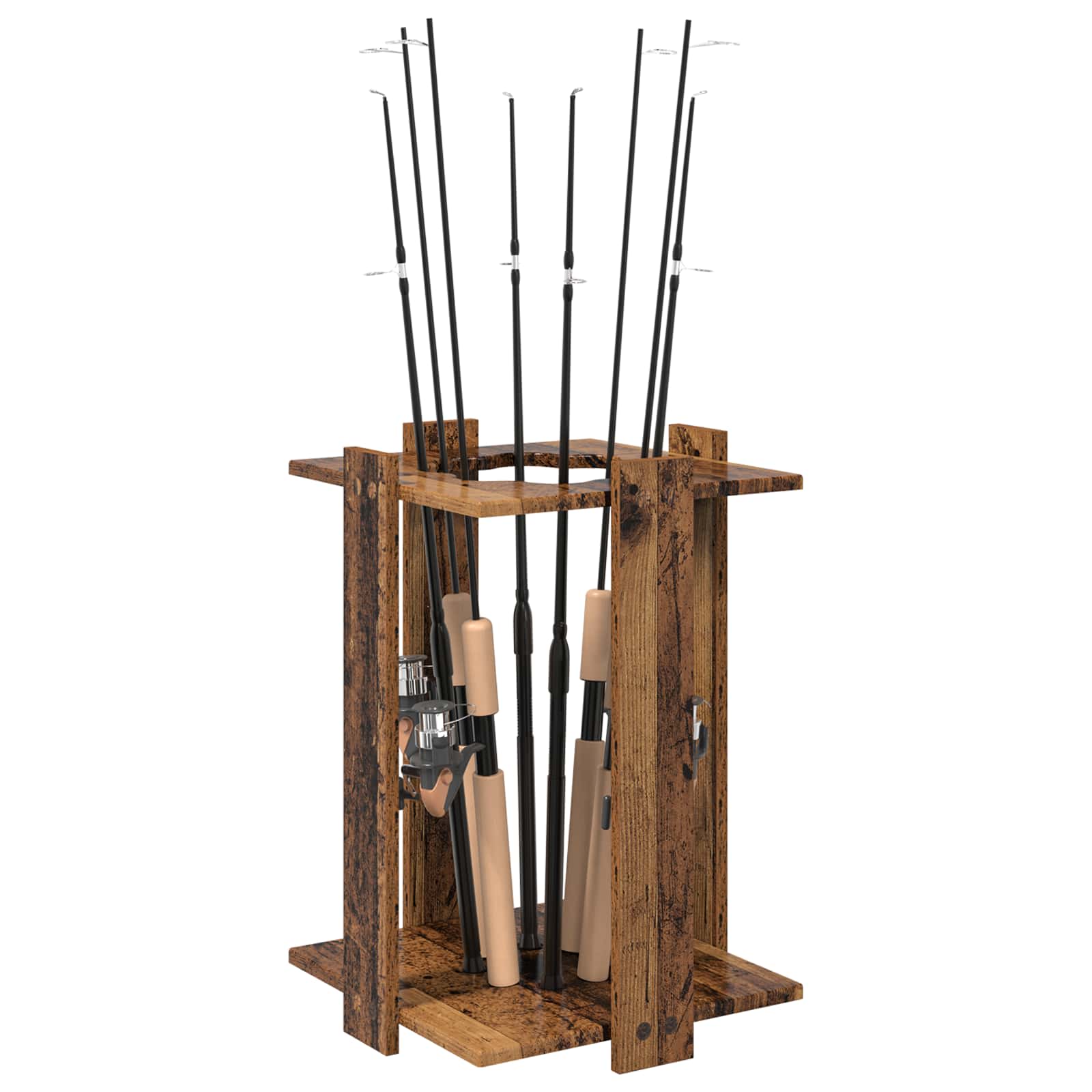 Billardqueue-Ständer Holzwerkstoff 42 x 43 x 60 cm Weiß