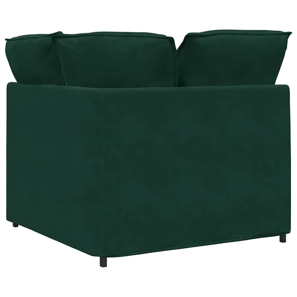 Modulares Sofa Endmodul mit Armlehne Kissen Blau 100 cm
