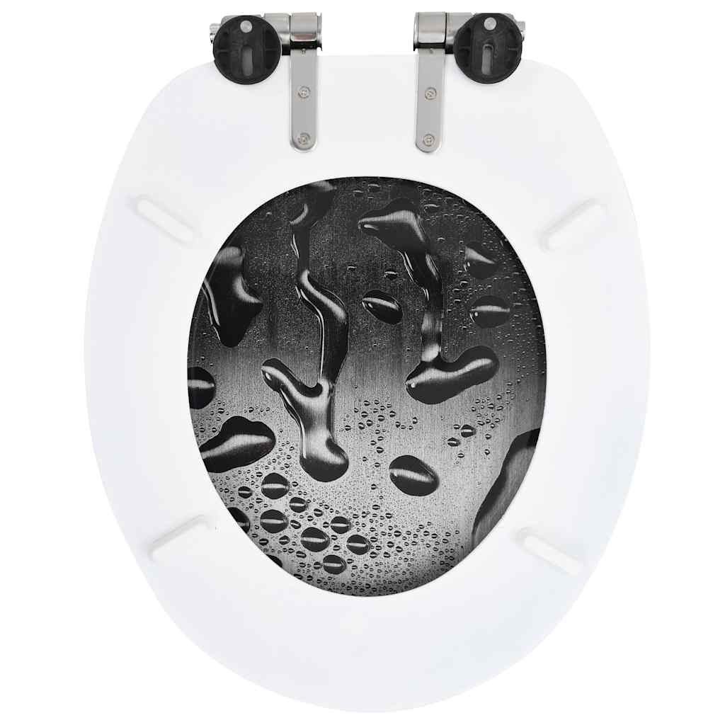 Toilettensitz MDF Deckel Schlichtes Design Weiß